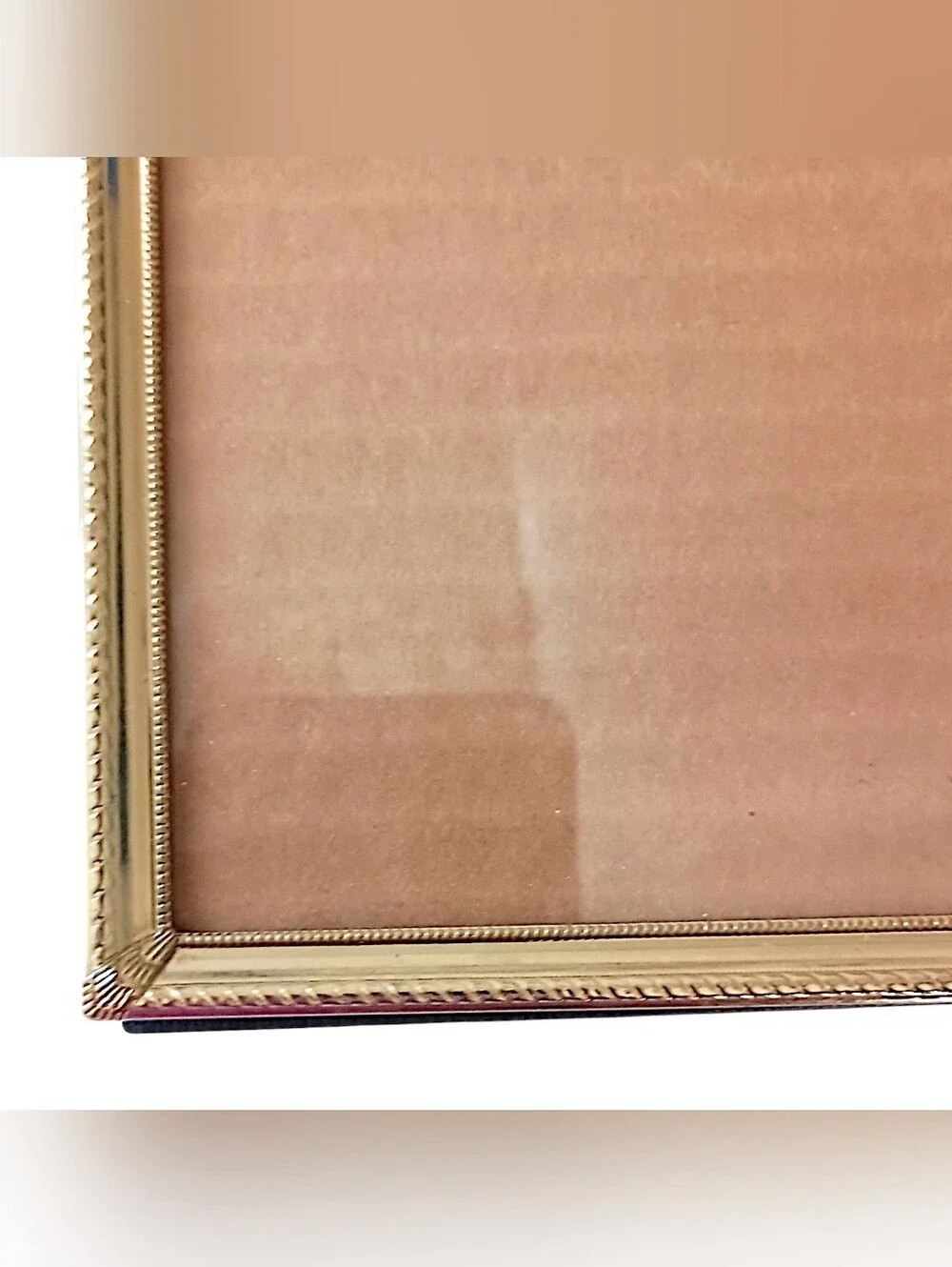 2 Vintage Brass Picture Photo Frames 8x10 Gold Tone Hollywood Regency Embossed